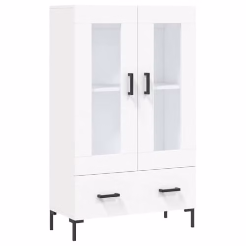 vidaXL Modern White Highboard with Internal Shelves, W/D/H: 69.5 x 31 x 115 cm – 1