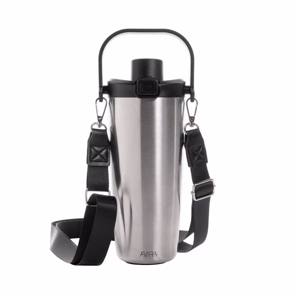 Avira Ayala Lockable Silver Stainless Steel Tumbler, 600 ml – 2