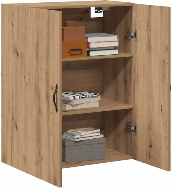 Berkfield Home Artisan Oak Wall Mounted Cabinet, Brown, W/D/H: 69.5 x 34 x 90 cm – 1