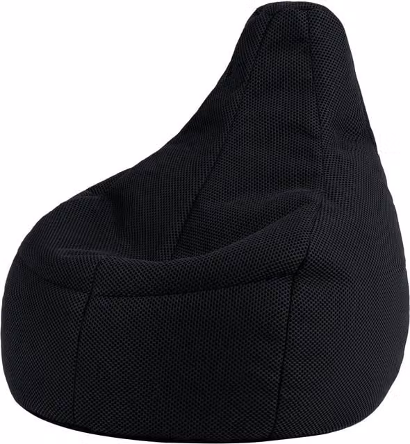 Icon 2 Pack Gaming Performance Mesh Recliner Bean Bag Chairs in Black
