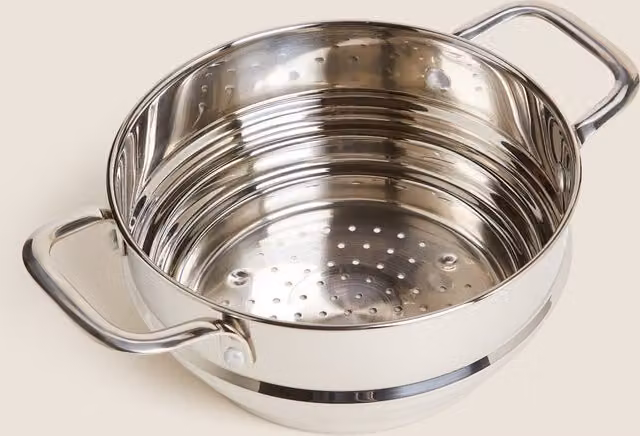 M&S Universal Stainless Steel Steamer in Silver