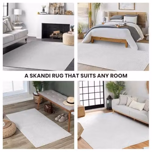 Livabliss Houston Modern Geometric Indoor Outdoor Rug, White, W: 80 cm, L: 150 cm – 5