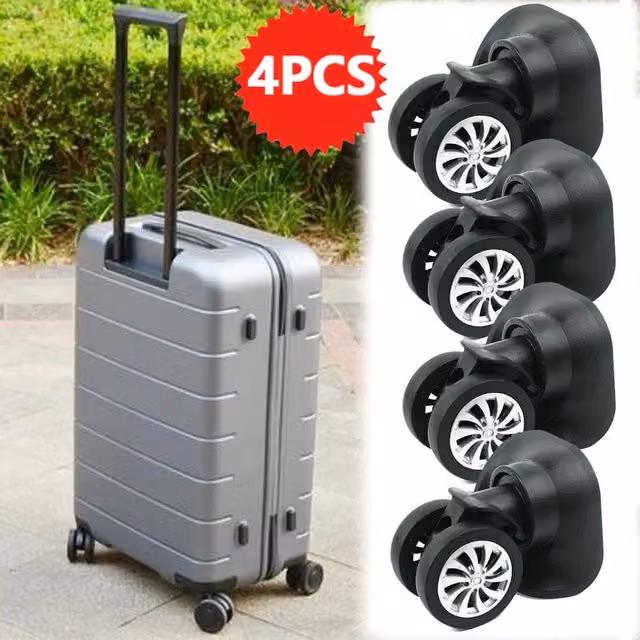 SPETLEK Replacement Luggage Suitcase Wheels, 4 Pack, Black, Width: 52 cm – 1