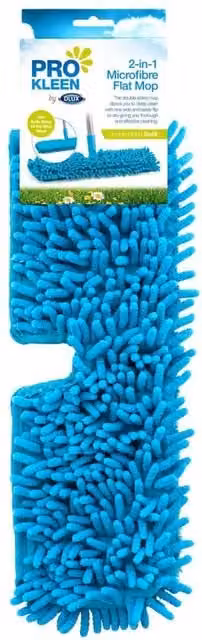 Bedsland ProKleen 2 in 1 Microfibre Flat Mop Refill Pad for Floors, Blue