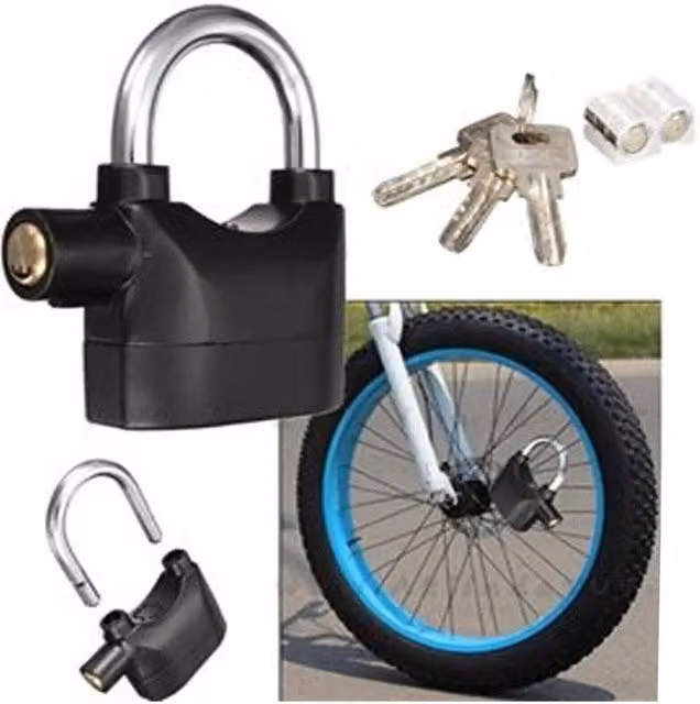 Spetlek Heavy Duty Motion Sensor Alarm Padlock for Sheds and Garages, Black – 1