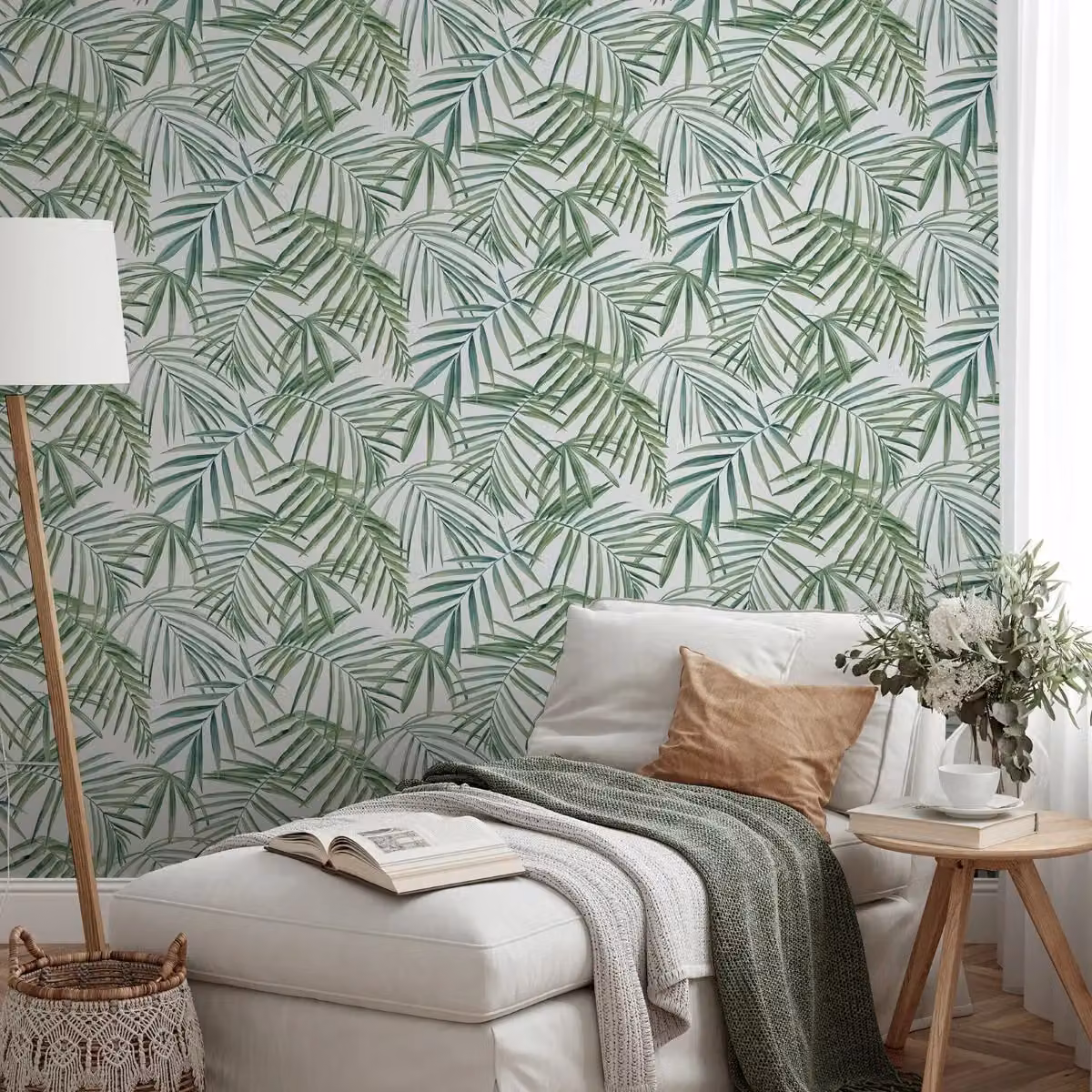 Arthouse Green Botanical Palm Leaf Floral Wallpaper Roll – 2