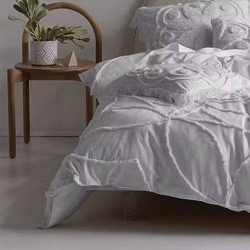 Linen House Cotton Duvet Cover Set, White, W: 180 cm x H: 200 cm – 2