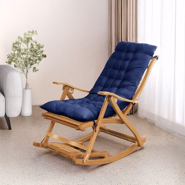 Lifeideas Outdoor Soft Lounger Cushion in Blue, W: 48 cm, L: 125 cm