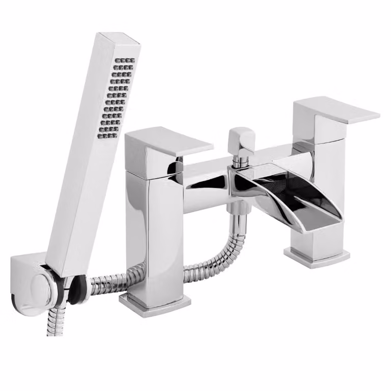 Nuie Single Lever Countertop Bath Shower Set in Chrome