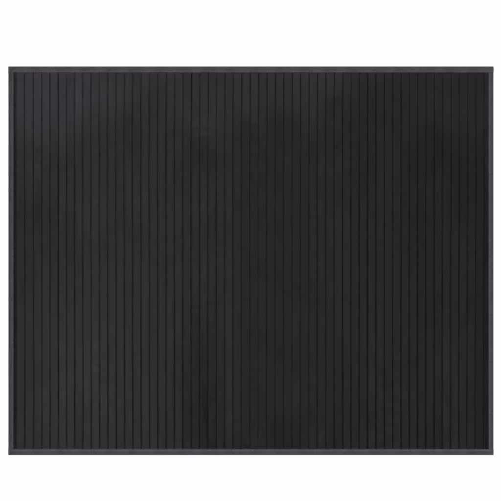 Berkfield Home Rectangular Bamboo Rug in Grey, W/D: 100 x 80 cm – 2