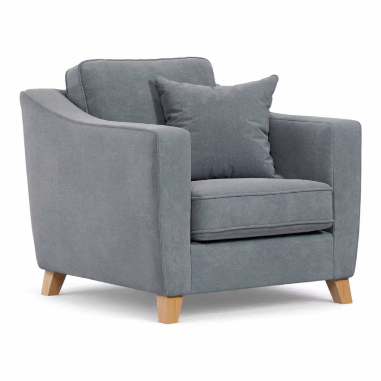 The Great Sofa Company Jackson Chenille Fabric Armchair in Grey – 2