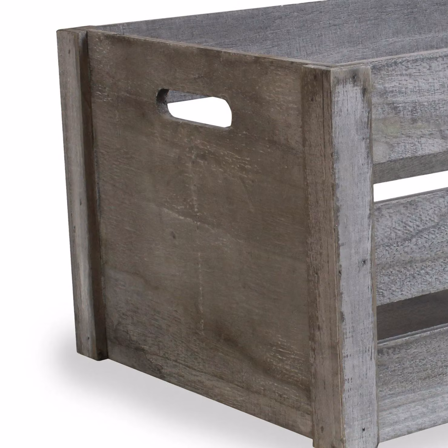 Red Hamper Deep Vintage Wood Crate in Brown, W/D/H: 35.0 x 22.5 x 20.0 cm – 2
