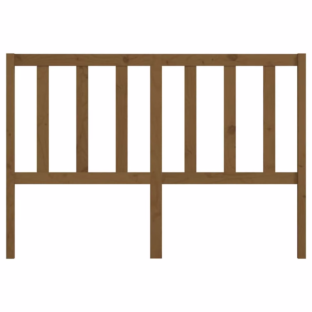 Berkfield Home Rustic Solid Wood Pine Bed Headboard, Honey Brown, W: 126 cm, D: 4 cm, H: 100 cm – 3