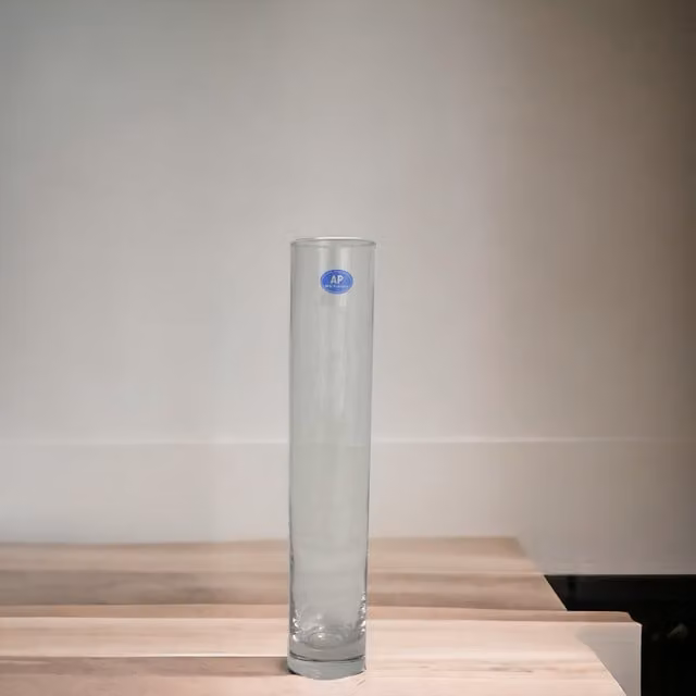 Kingsbury Gifts Clear Glass Cylinder Slim Bud Vase, Height: 30 cm