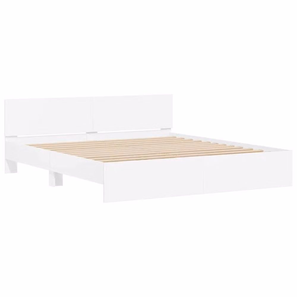 Berkfield Home Wall-mounted Bed Frame in White, Engineered Wood, W: 137 cm x L: 190 cm – 2