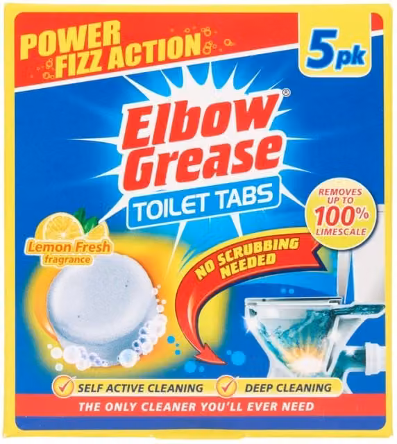 Elbow Grease Lemon Fresh Toilet Tabs Multicolour
