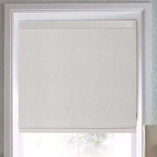Laura Ashley Swanson Made To Measure Blackout Roman Blind in Dove Grey