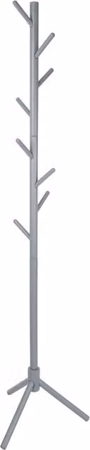 Harbour Housewares Minimalist Beech Wood Post Tree Coat Rack in Matt Grey