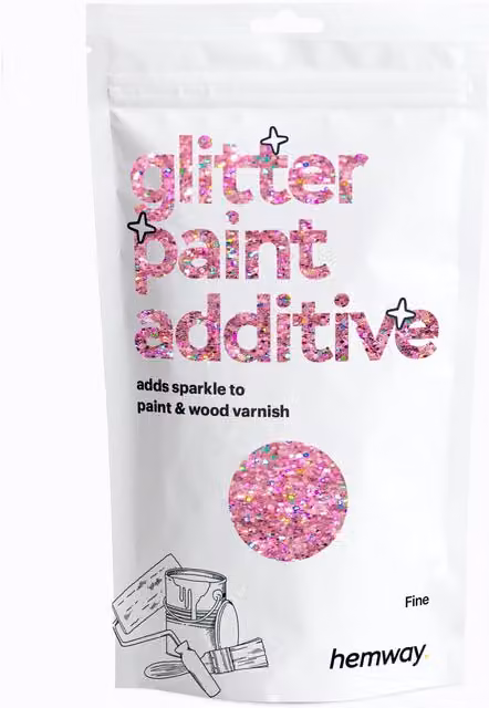 Hemway Glitter Paint Additive, Pink Holographic, 100g