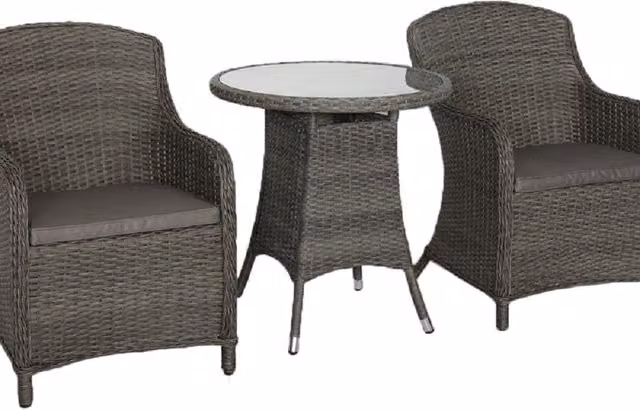 Royalcraft Paris 2 Seater Imperial Bistro Set in Grey