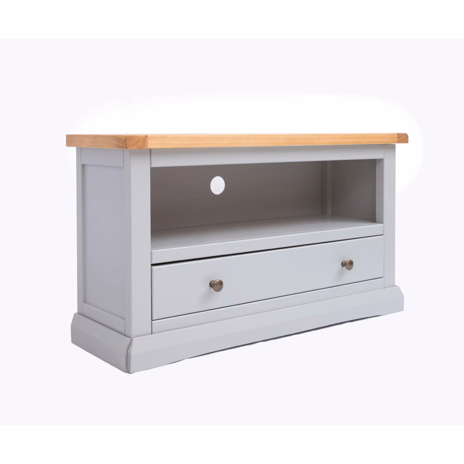 Cabinet Bits Loreo Grey 1 Drawer Pine Wood TV Cabinet – 2