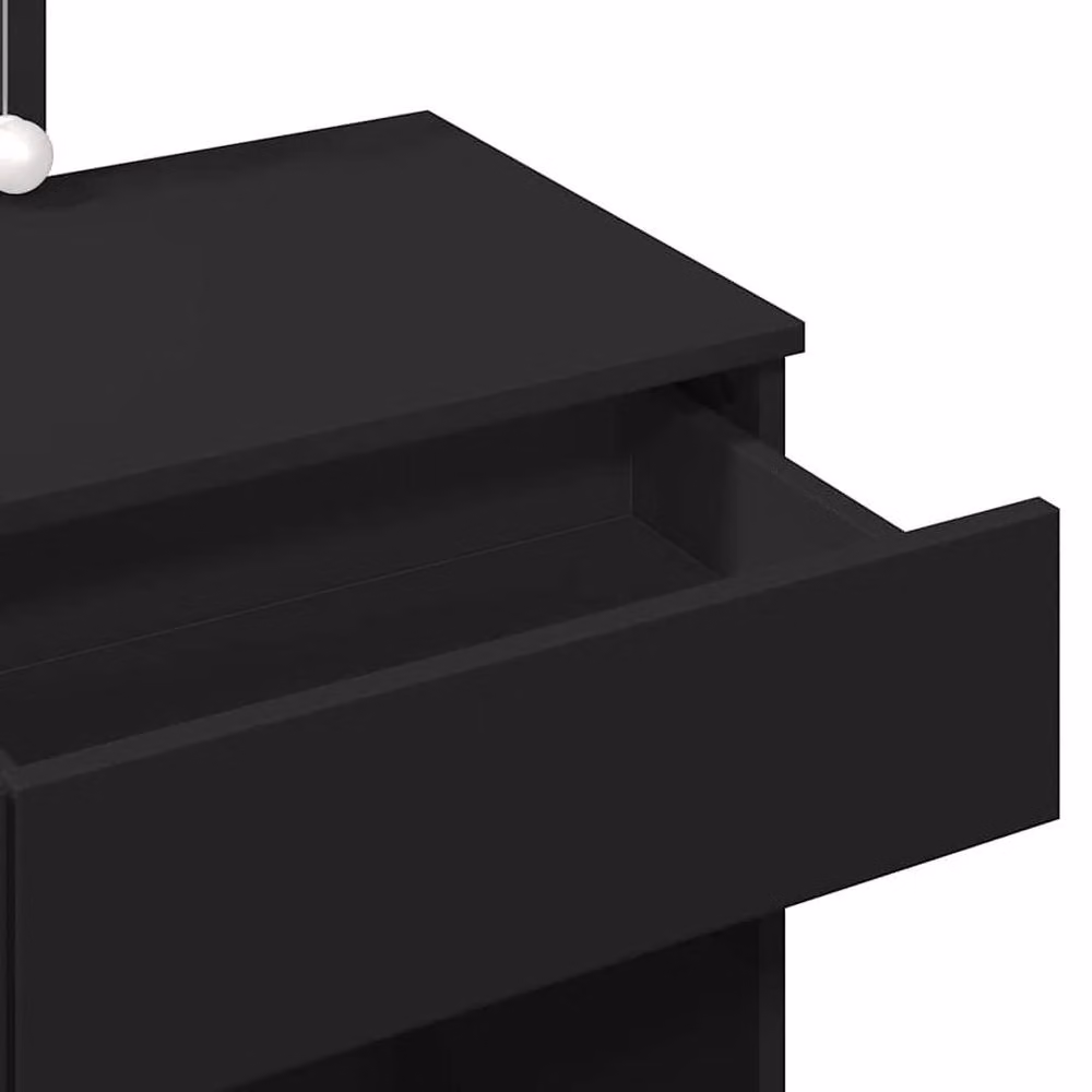 Berkfield Home Hollywood LED Dressing Table in Black, W/D/H: 100 x 40 x 130 cm – 7