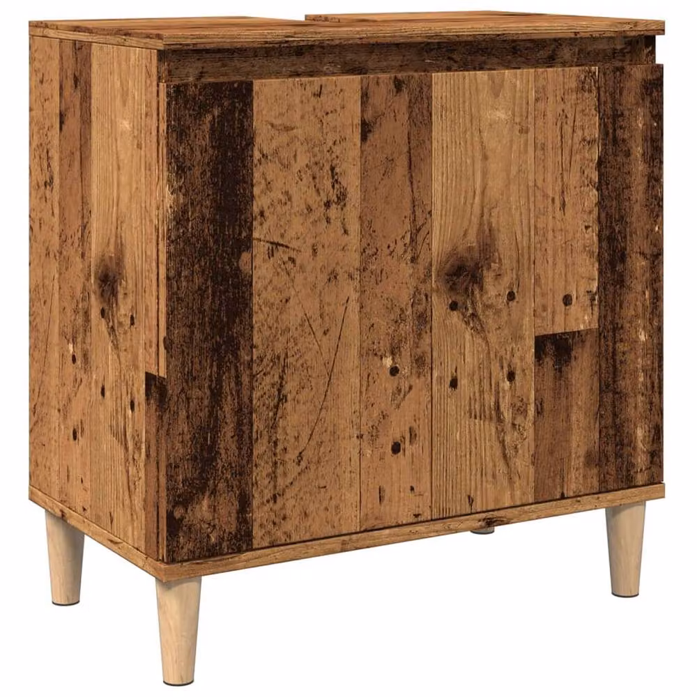 Berkfield Home Sink Cabinet in Old Wood Brown, W/D/H: 58 x 33 x 60 cm – 3