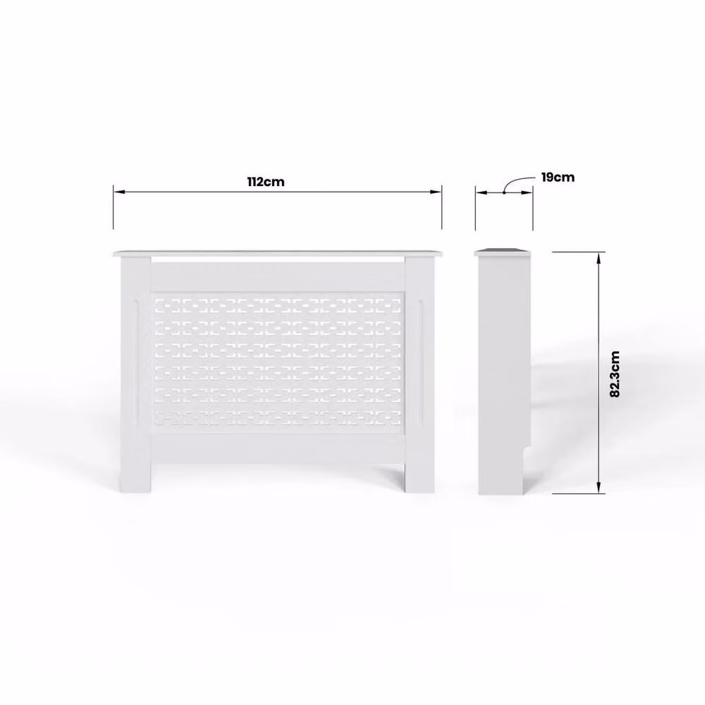 FWStyle SPETLEK White Radiator Cover with Geometric Design – 2