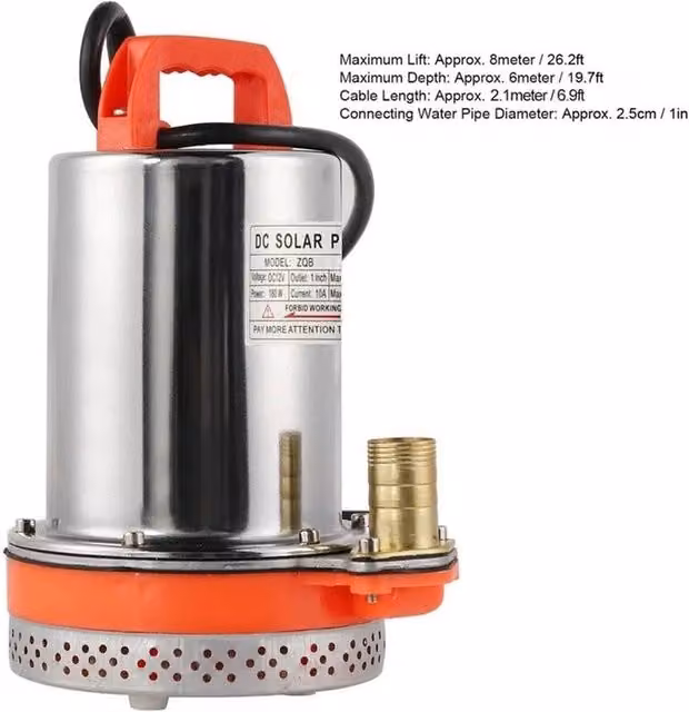 NESTLUNE 180W Submersible Sewage and Dirty Water Drain Pump in Silver