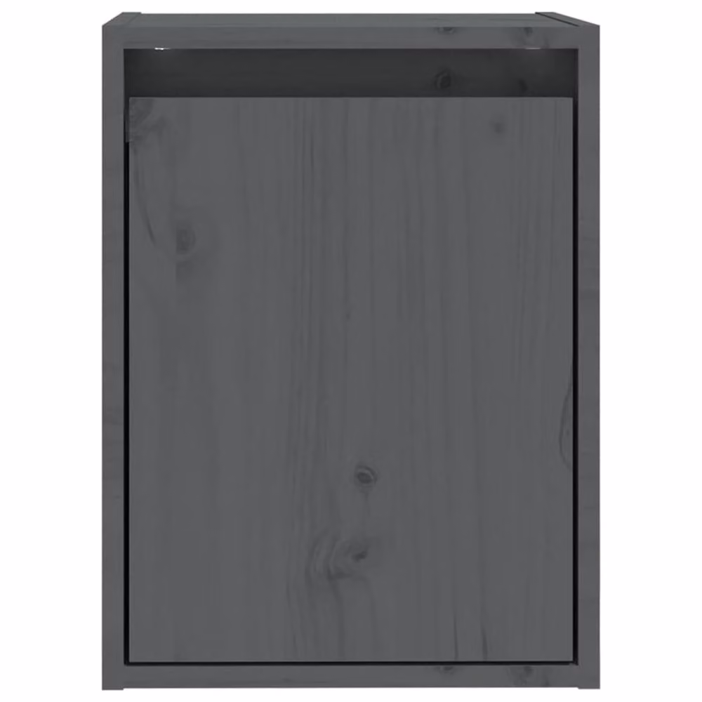 Berkfield Home Set of 2 Grey Solid Wood Pine Wall Cabinets, W/D/H: 30 x 30 x 40 cm – 4