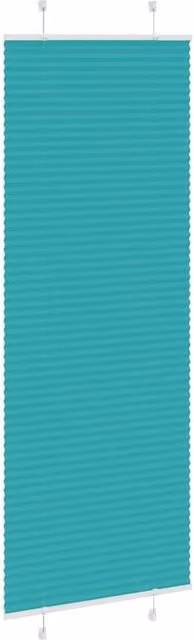 Berkfield Home Single Pleat Petrol Green Polyester Blind, W: 75 cm, H: 200 cm