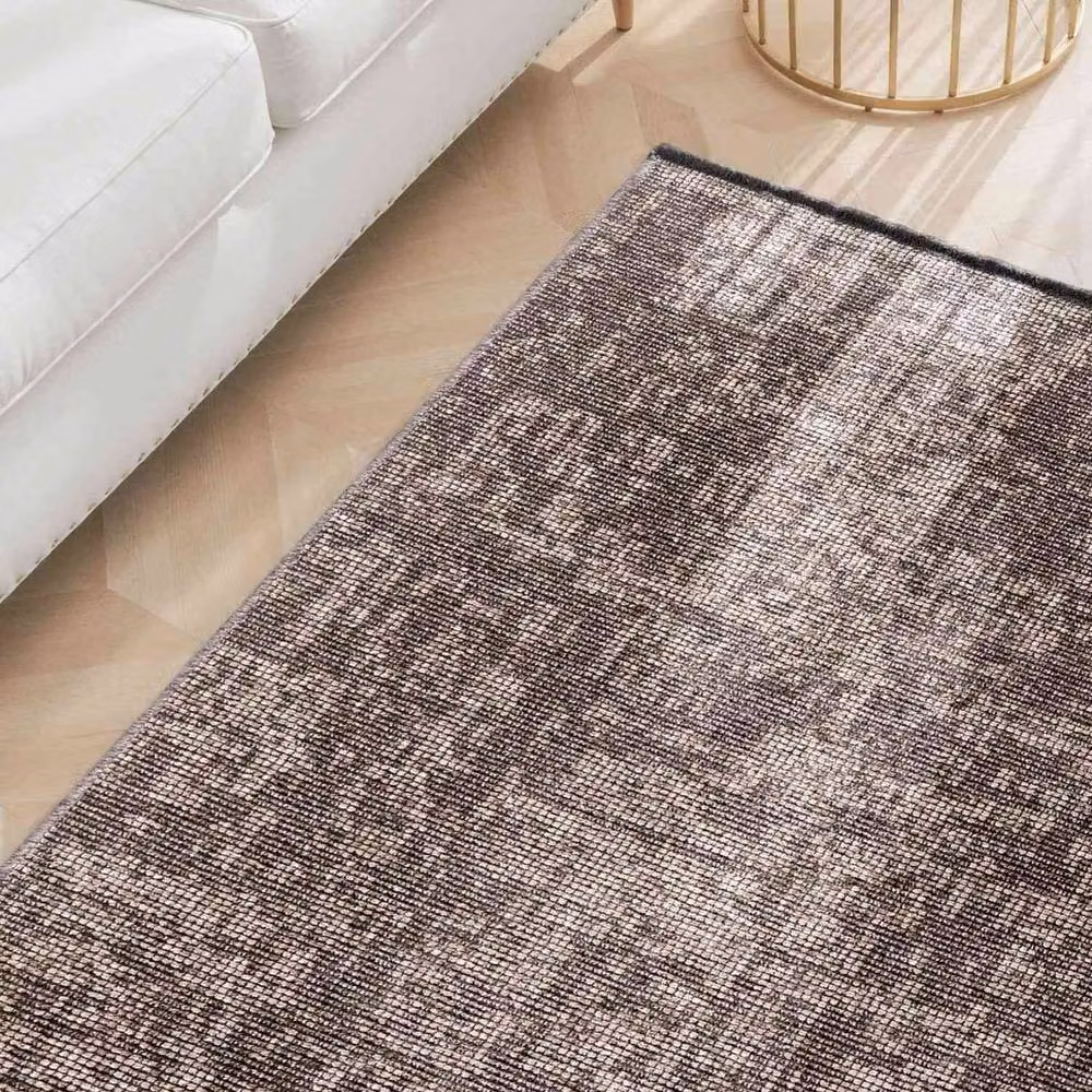 THE RUGS Brilliance Prisma Modern Abstract Short Pile Velour Round Area Rug in Beige, Diameter: 160 cm – 3