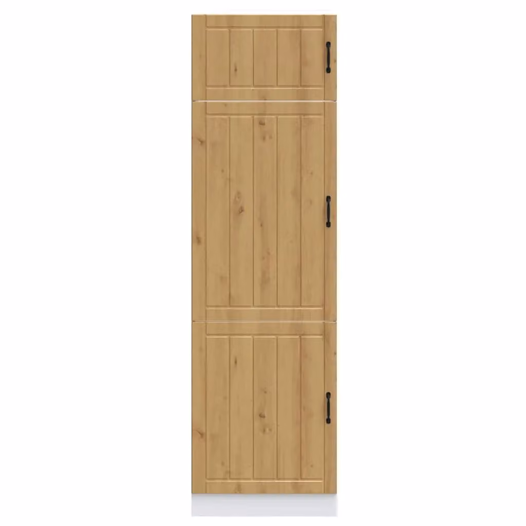 Berkfield Home Lucca Artisan Oak Kitchen Wall Unit in Brown and White – 2