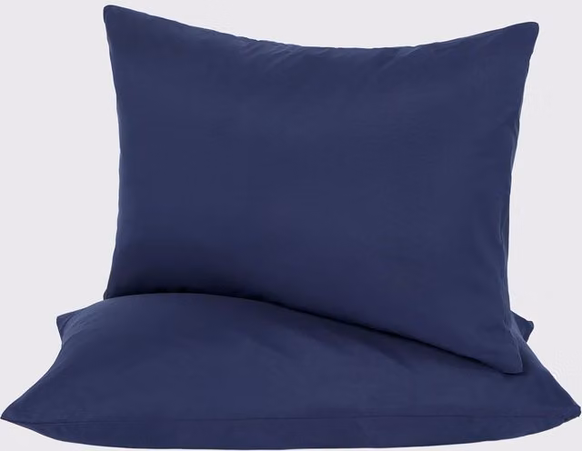 OHS 2 Pack Soft Microfibre Housewife Pillowcases in Blue with Envelope Closure – 4
