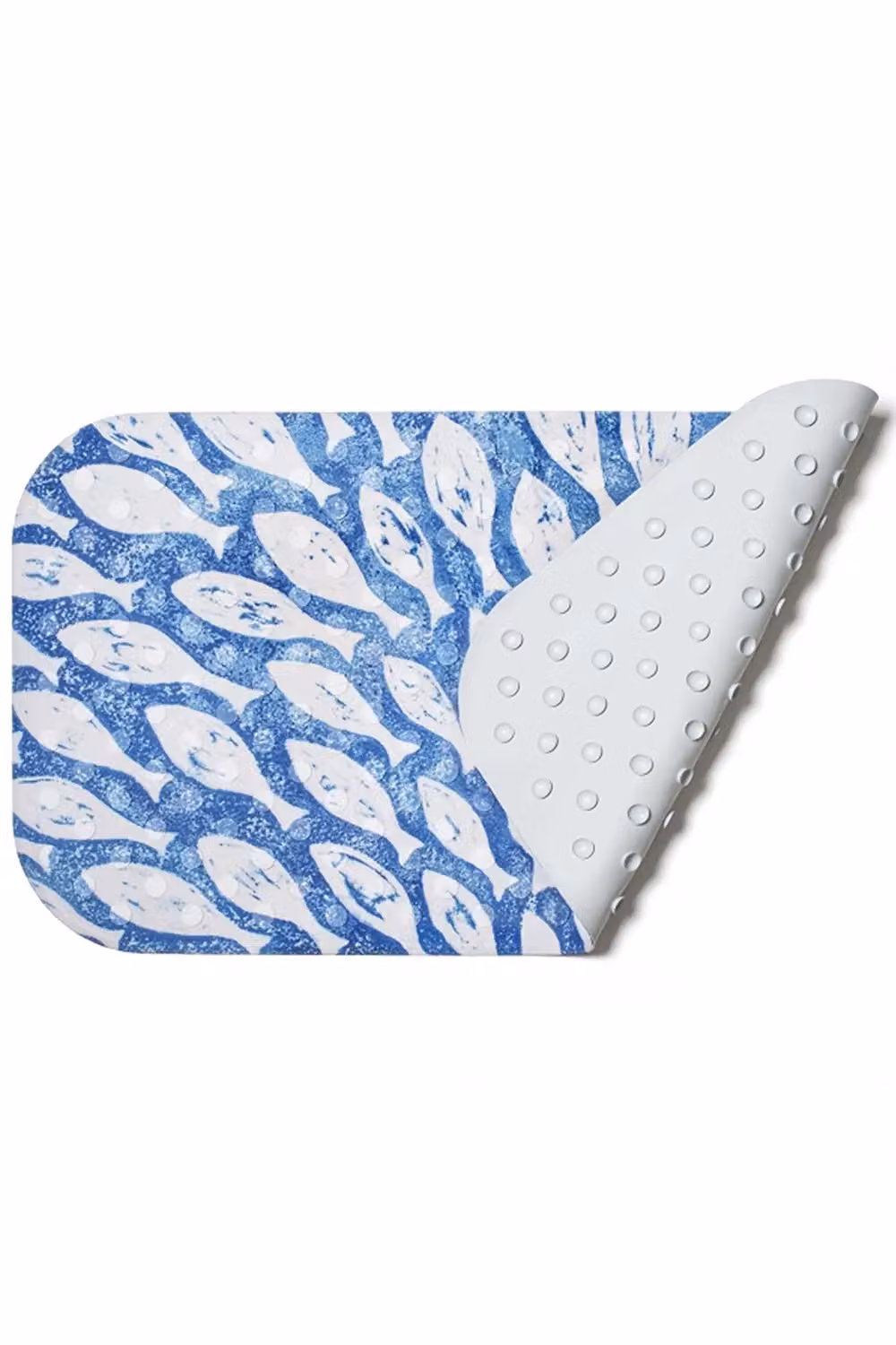 BlissHome Creatures In Bathmat Shoal Fish Non-Slip Polyester and Rubber Bath Mat in Blue W/D: 70 x 40 cm – 2