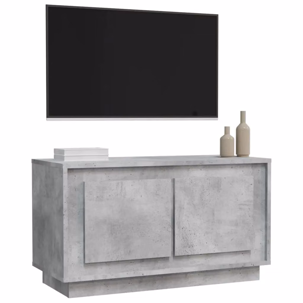 Berkfield Home TV Cabinet in Concrete Grey, W/D/H: 80 x 35 x 45 cm – 3