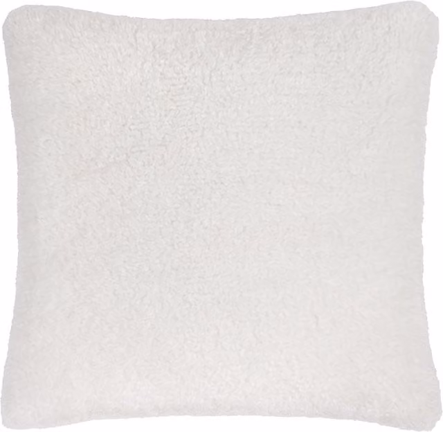 Olann Shearling Fleece Filled Square Cushion, Ecru, W/D/H: 45 x 45 x 45 cm
