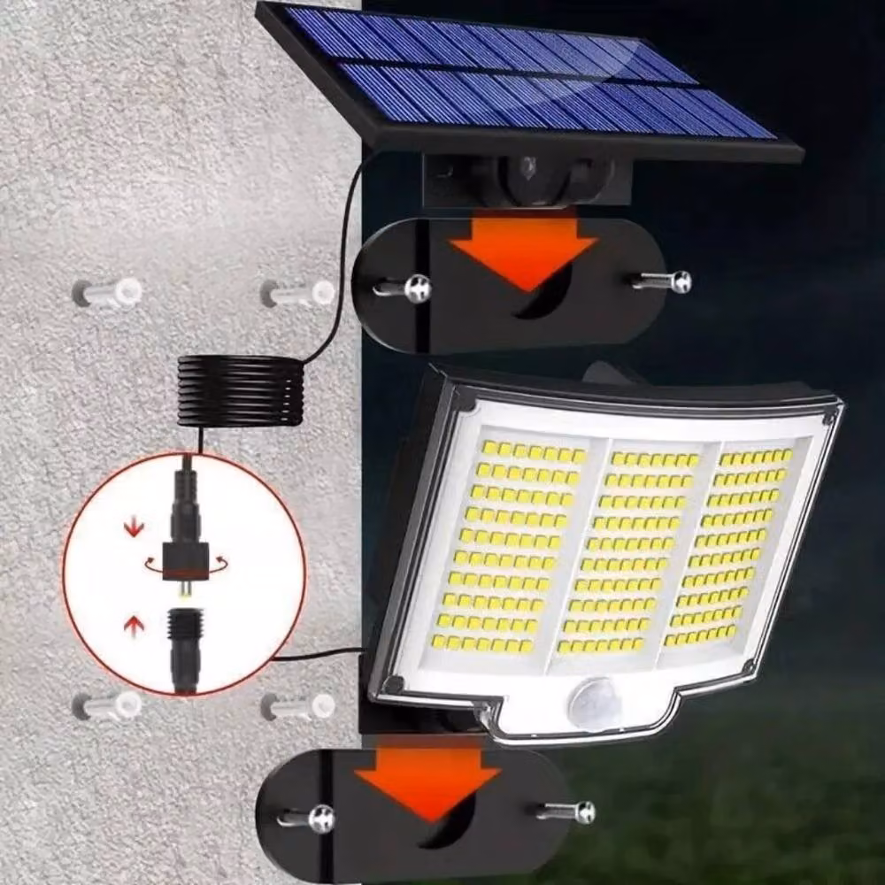 Kelvenix Solar Powered LED Wall Light with PIR Motion and Dusk Sensor in Black – 7