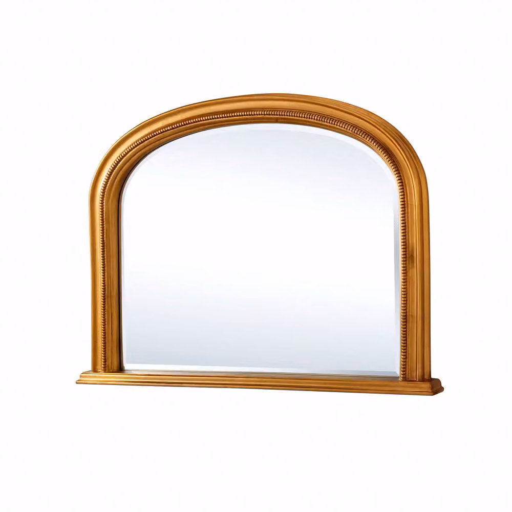 Yearn Mirrors Diana Overmantle Arched Gold Bevelled Wall Mirror – 3