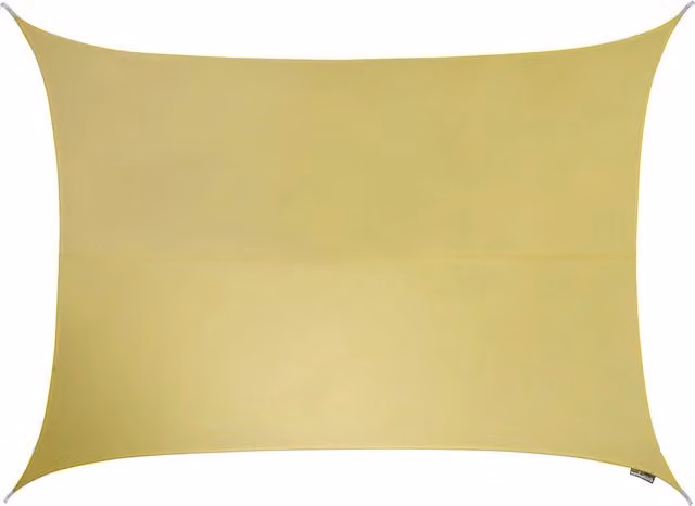 Kookaburra Rectangular Water Resistant Sun Shade Sail in Sand with UPF 30, W: 3 m, D: 2 m