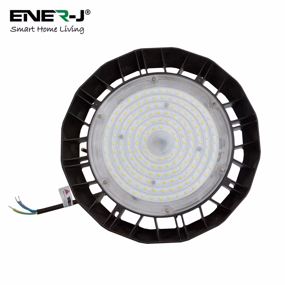 ENER-J Pro UFO High Bay LED Light, Black, 200W Adjustable Power, IP65 Rated – 2