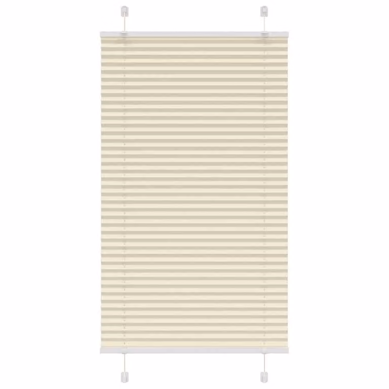 Berkfield Home Pleated Blind in Beige, W: 70 cm x H: 100 cm