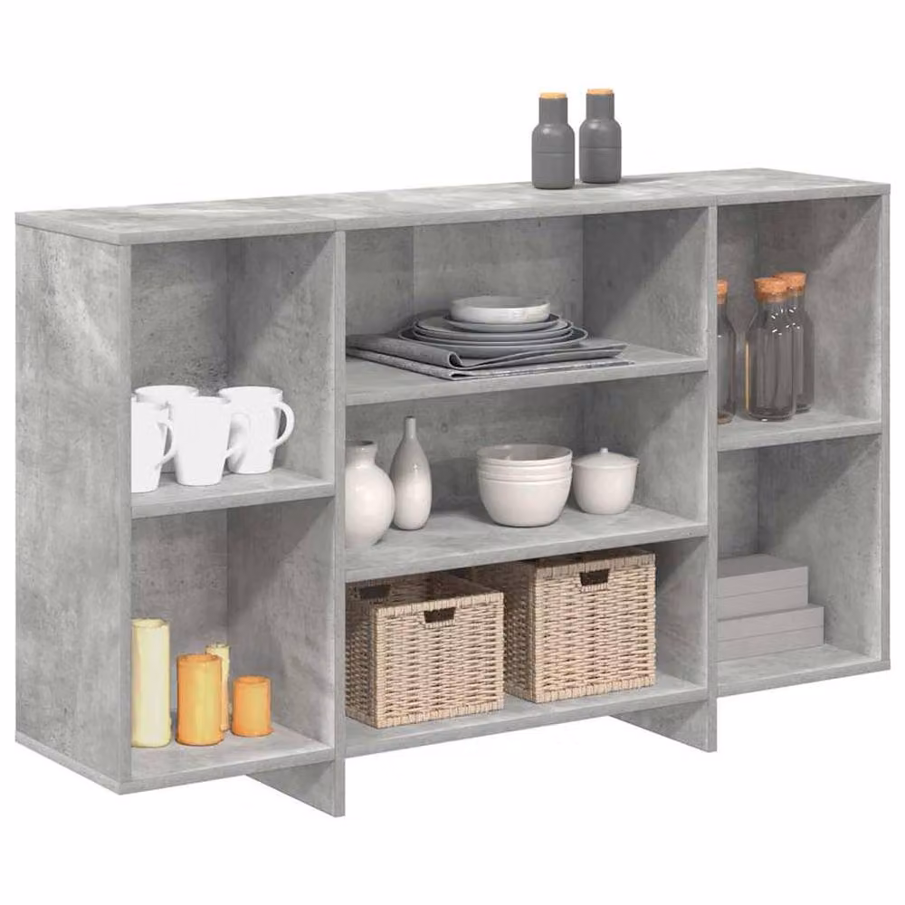 Berkfield Home Sideboard in Concrete Grey, W/D/H: 120 x 30 x 75 cm – 3
