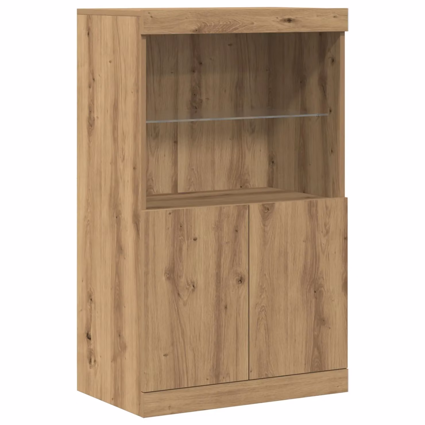 Berkfield Home Artisan Oak Sideboard with Integrated LED Lights in Brown, W: 60 cm, D: 37 cm, H: 100 cm – 2