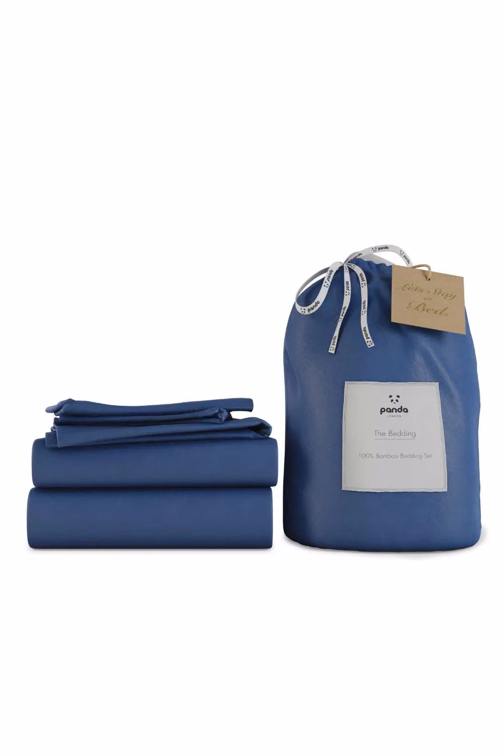 Panda London Organic Bamboo Complete Bedding Set in Blue, Single Size – 2