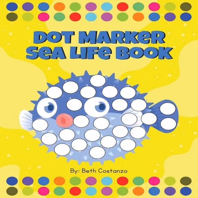 Beth Costanzo Dot Marker Sea Life Book Multicolour Paperback