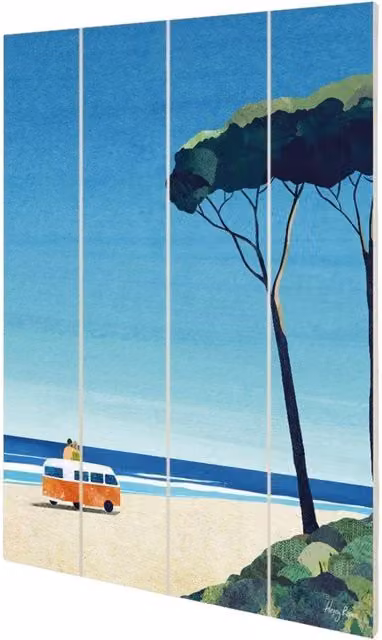 Henry Rivers Van Life II Blue Wood Plaque