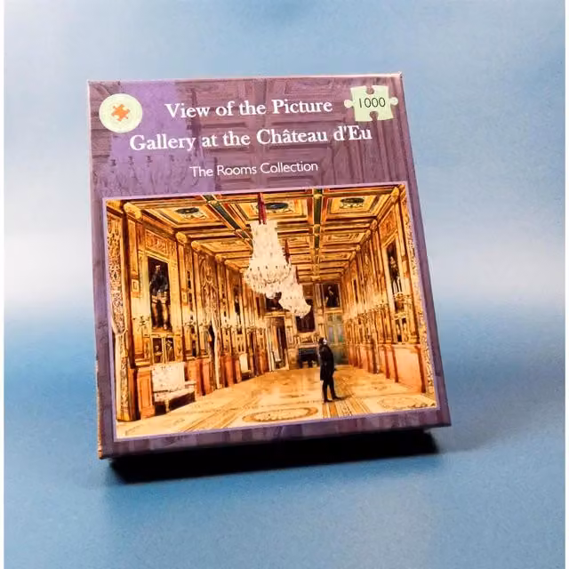 View of the Picture Gallery at the Chateau D'eu 1000 Piece Jigsaw Puzzle, Multicolour