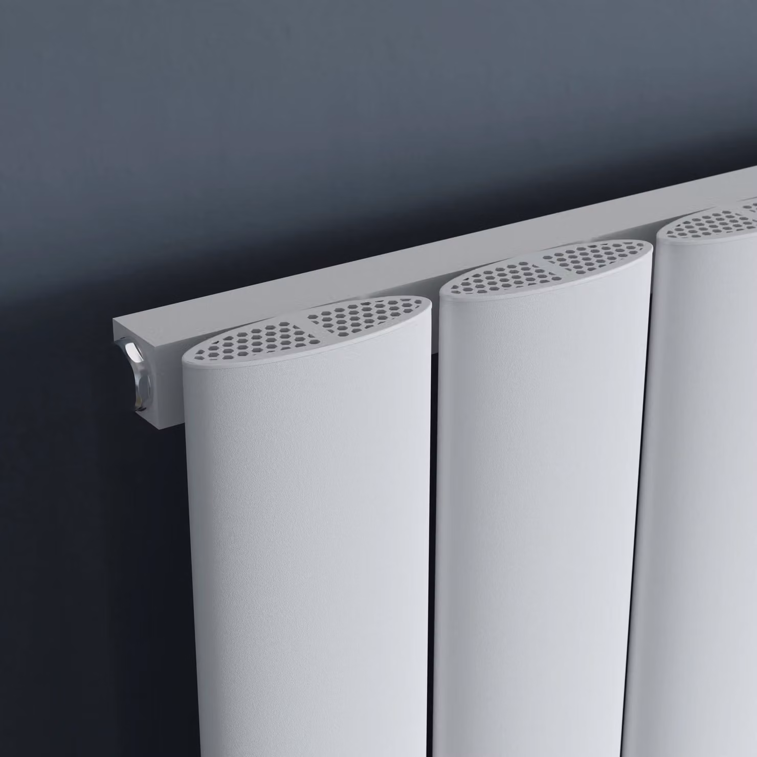 Agadon Milan Designer Aluminium Radiator in White, W/H: 180 x 28 cm – 3