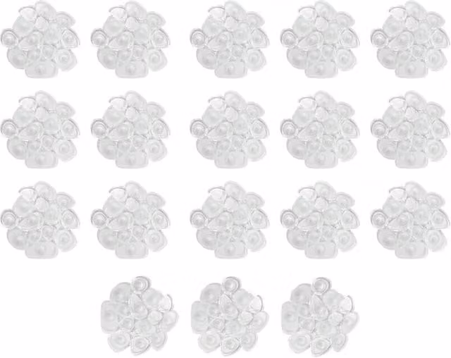 Beldray 18-Piece Anti-Bacterial Non-Slip Pebble Design Bath Mat Set in Transparent